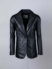 Lakeland Leather Black Bleestone Leather Blazer - Image 8 of 9