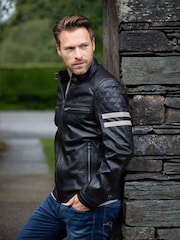 Chaqueta motera de cuero Charlie de Lakeland Leather - Imagen 1 de 15