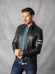 Chaqueta motera de cuero Charlie de Lakeland Leather - Imagen 2 de 15
