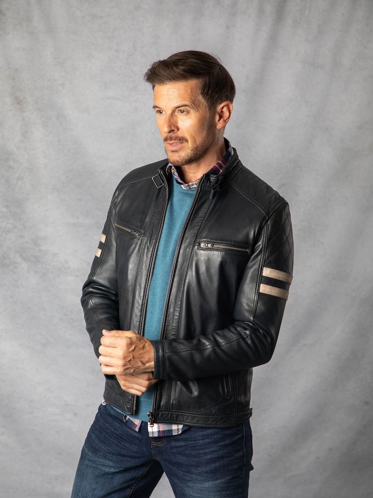 Chaqueta motera de cuero Charlie de Lakeland Leather - Imagen 2 de 15 Chaqueta motera de cuero Charlie de Lakeland Leather - Imagen 2 de 15
