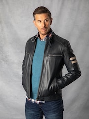 Chaqueta motera de cuero Charlie de Lakeland Leather - Imagen 3 de 15