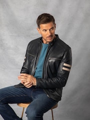 Chaqueta motera de cuero Charlie de Lakeland Leather - Imagen 4 de 15