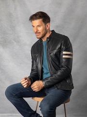 Chaqueta motera de cuero Charlie de Lakeland Leather - Imagen 5 de 15