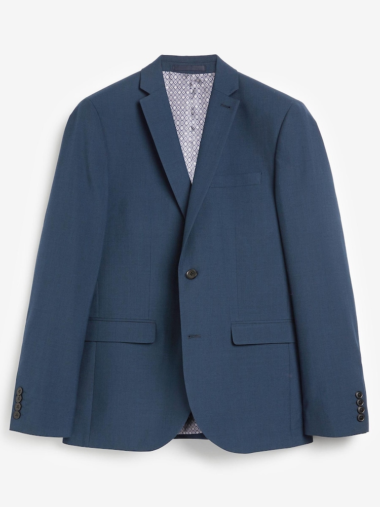 Leuchtend Blau - Strukturierter Anzug aus Wollmischung: Jacke - Bild 6 von 6 Leuchtend Blau - Strukturierter Anzug aus Wollmischung: Jacke - Bild 6 von 6