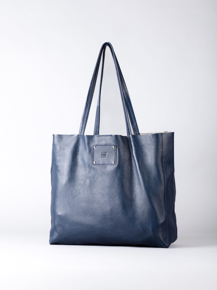 Lakeland Leather Blue Tarn Leather Bucket Bag - Image 2 of 8