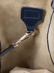 Lakeland Leather Blue Tarn Leather Bucket Bag - Image 6 of 8