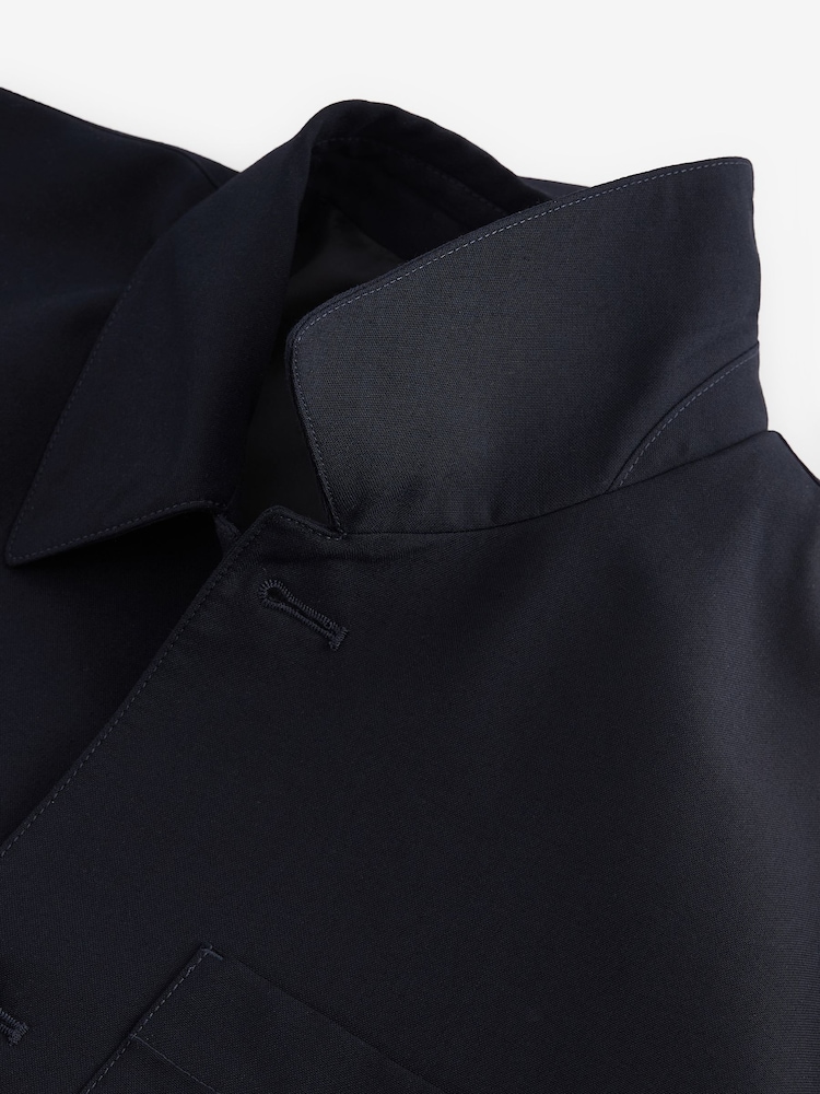 Navy Blue Smart Slim Fit Shacket - Image 11 of 11