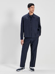 Navy Blue Smart Slim Fit Shacket - Image 2 of 11