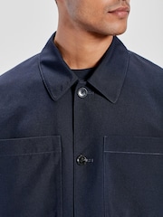 Navy Blue Smart Slim Fit Shacket - Image 4 of 11