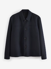 Navy Blue Smart Slim Fit Shacket - Image 6 of 11