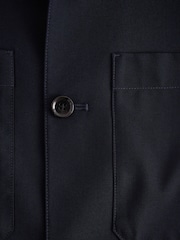 Navy Blue Smart Slim Fit Shacket - Image 8 of 11