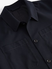 Navy Blue Smart Slim Fit Shacket - Image 9 of 11
