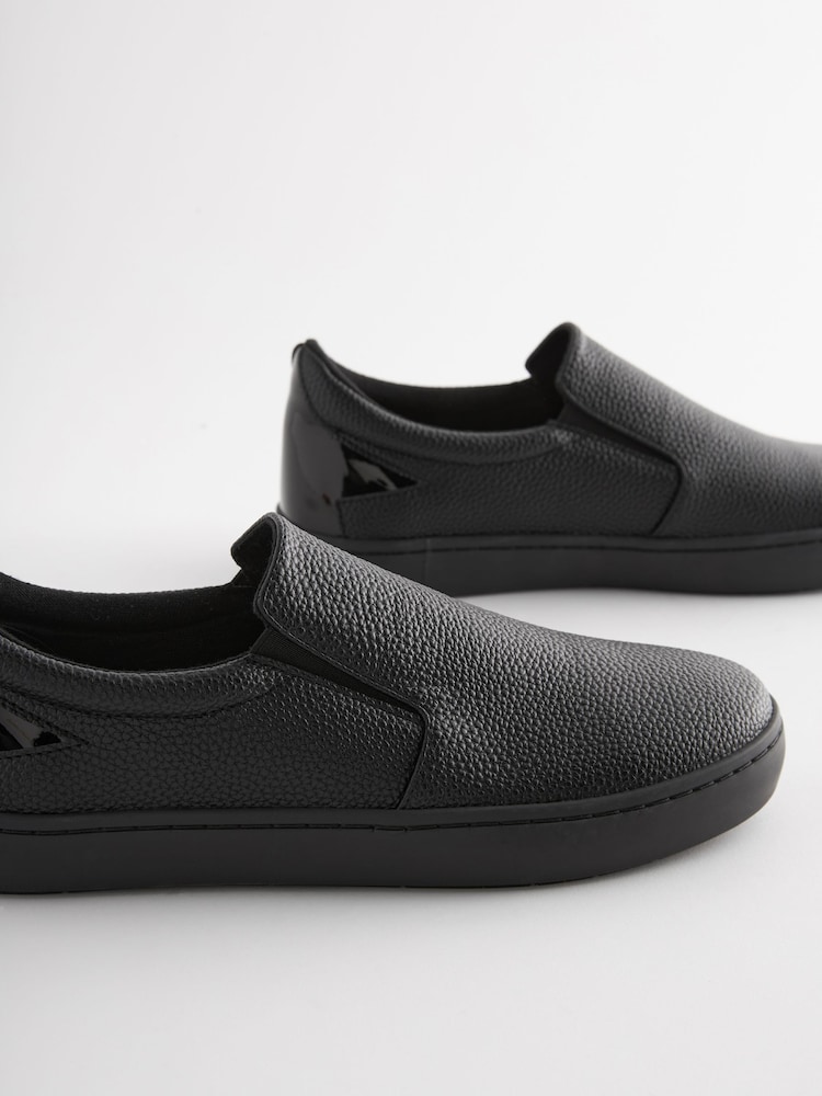 Black Flood Forever Comfort® Patent Slip-On Trainers - Image 4 of 6