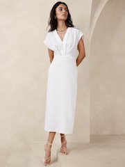 Banana Republic Brown Mari Draped Maxi Dress - Image 1 of 2