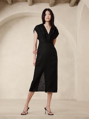 Banana Republic Black Mari Draped Maxi Dress - Image 1 of 1
