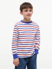 Tommy Hilfiger Red Essential Stripe Relaxed Long Sleeve T-Shirt - Image 1 of 5