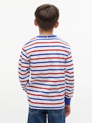 Tommy Hilfiger Red Essential Stripe Relaxed Long Sleeve T-Shirt - Image 2 of 5