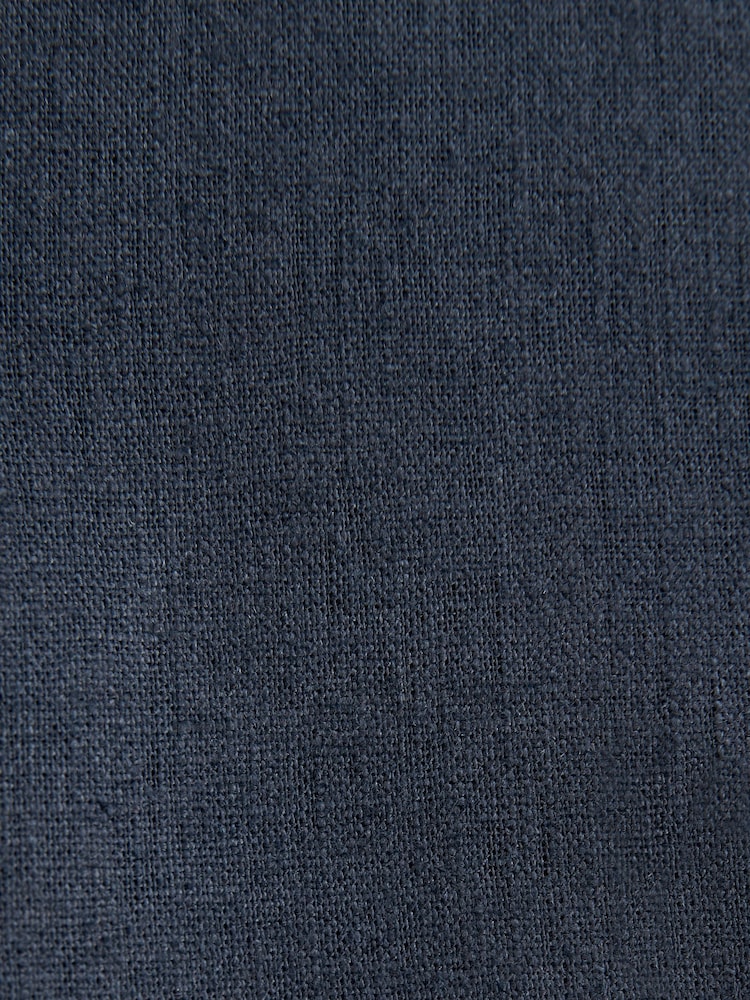 Navy Blue Regular Fit Linen Blend Blazer - Image 11 of 11