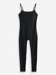 self. Black Strappy Full Length Unitard Bodies - Image 6 of 7