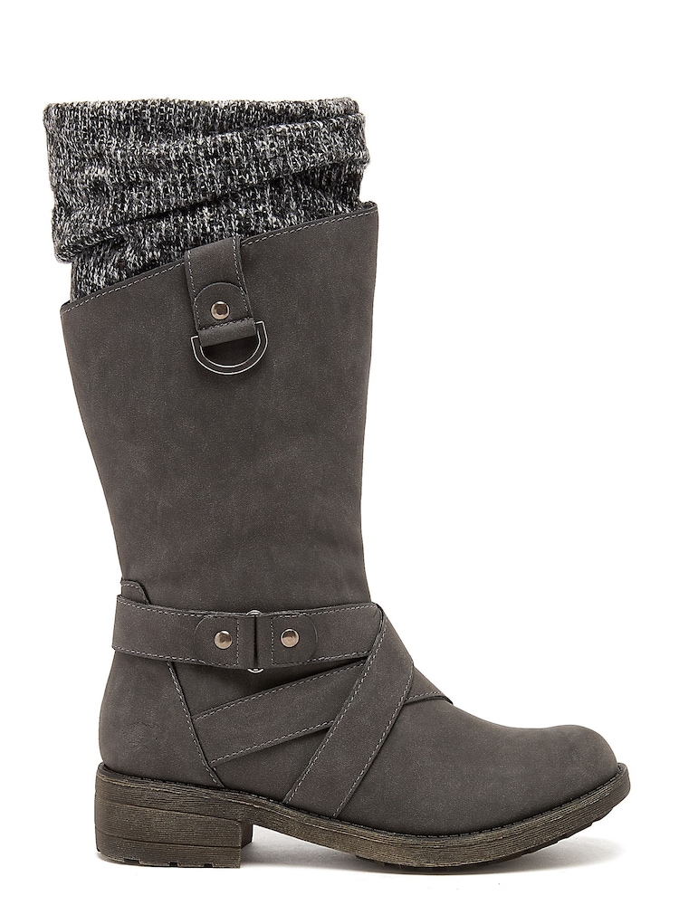 Rocket Dog Grey Telsa Cap Pu/Kingston Calf Boots - Image 1 of 5