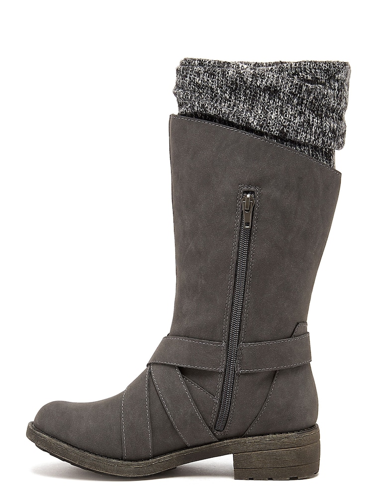 Rocket Dog Grey Telsa Cap Pu/Kingston Calf Boots - Image 2 of 5