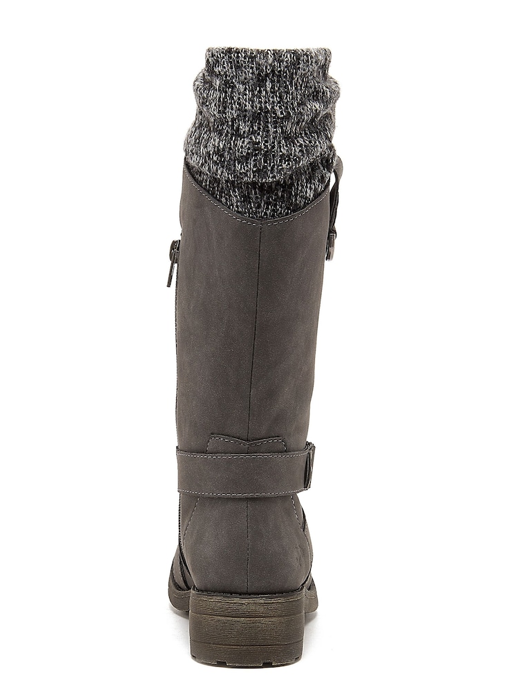 Rocket Dog Grey Telsa Cap Pu/Kingston Calf Boots - Image 5 of 5