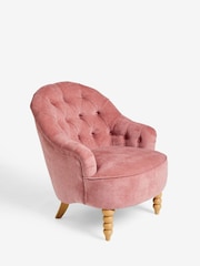 Laura Ashley Baron Chenille Old Rose Pink Hanby Accent Chair - Image 4 of 8
