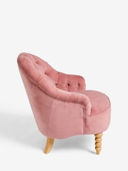 Laura Ashley Baron Chenille Old Rose Pink Hanby Accent Chair - Image 5 of 8