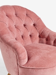 Laura Ashley Baron Chenille Old Rose Pink Hanby Accent Chair - Image 7 of 8