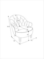 Laura Ashley Baron Chenille Old Rose Pink Hanby Accent Chair - Image 8 of 8