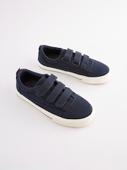 Navy Blue Standard Fit (F) Strap Touch Fastening Shoes - Image 1 of 6