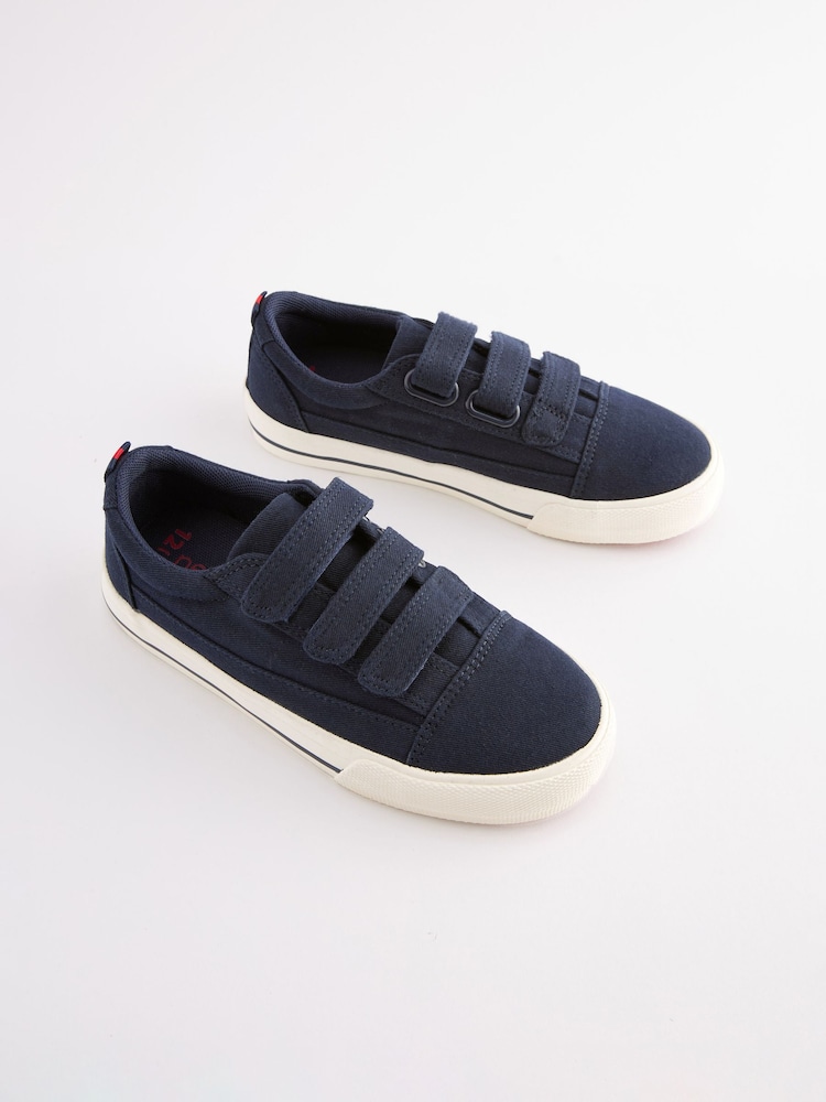 Navy Blue Standard Fit (F) Strap Touch Fastening Shoes - Image 1 of 6