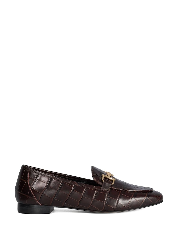 Dune London Brown Grained Loafers - Image 1 of 5 Dune London Brown Grained Loafers - Image 1 of 5