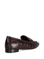 Dune London Brown Grained Loafers - Image 3 of 5