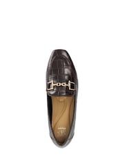 Dune London Brown Grained Loafers - Image 4 of 5