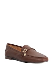 Dune London Brown Leather Greya Loafers - Image 2 of 5
