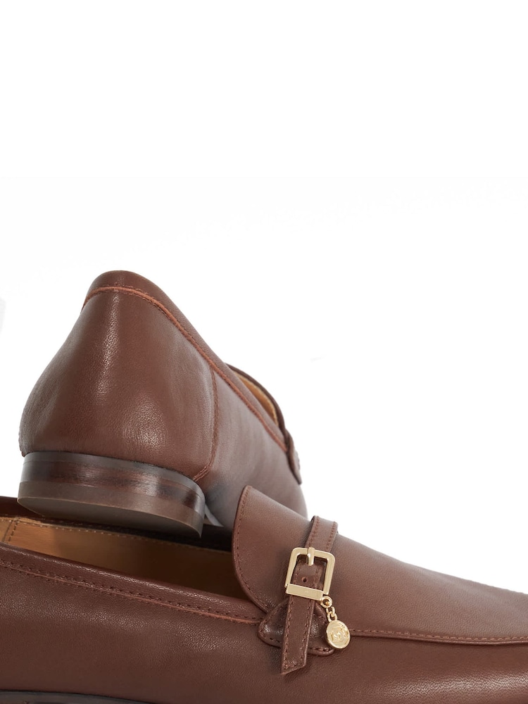 Dune London Brown Leather Greya Loafers - Image 5 of 5