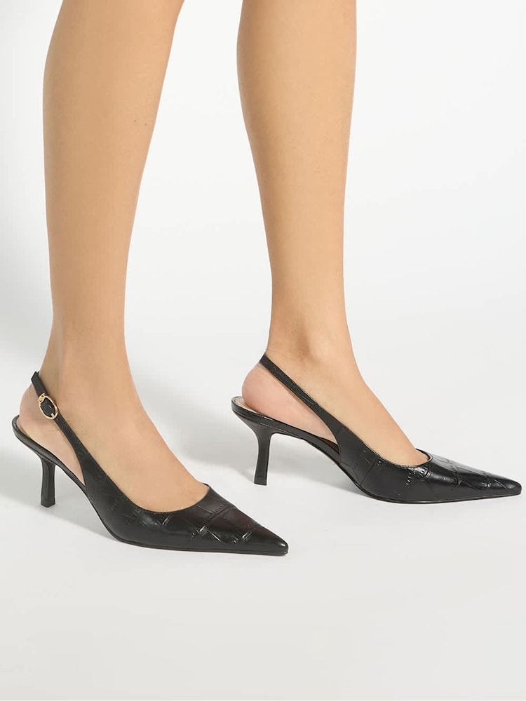 Dune London Black Celise Slingbacks - Image 1 of 6