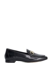 Dune London Black Grained Loafers - Image 2 of 6