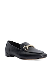 Dune London Black Grained Loafers - Image 3 of 6