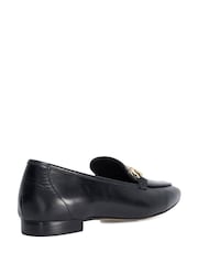 Dune London Black Grained Loafers - Image 4 of 6