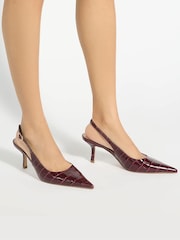 Dune London Red Celise Slingbacks - Image 1 of 6