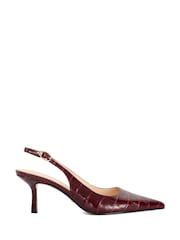 Dune London Red Celise Slingbacks - Image 2 of 6