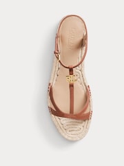 Lauren Ralph Lauren Payton Burnished Leather Espadrilles - Image 4 of 5