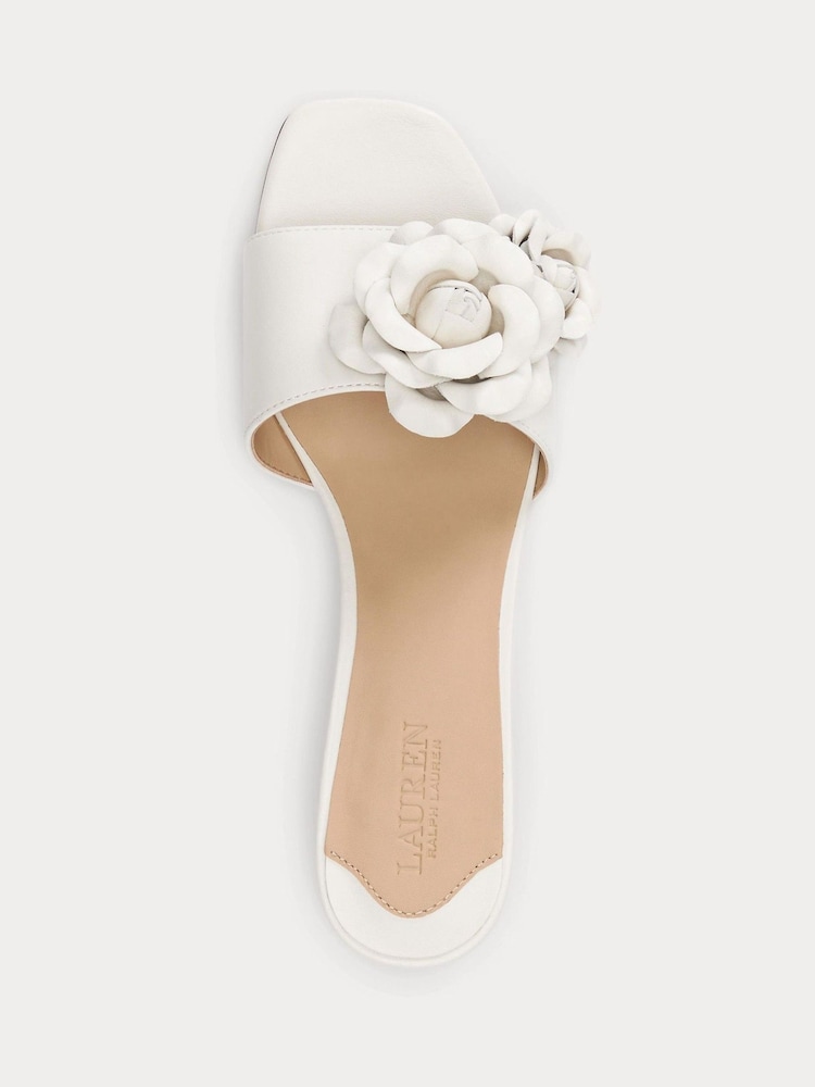 Lauren Ralph Lauren Fay 3D Floral Nappa Leather Sandals - Image 4 of 4