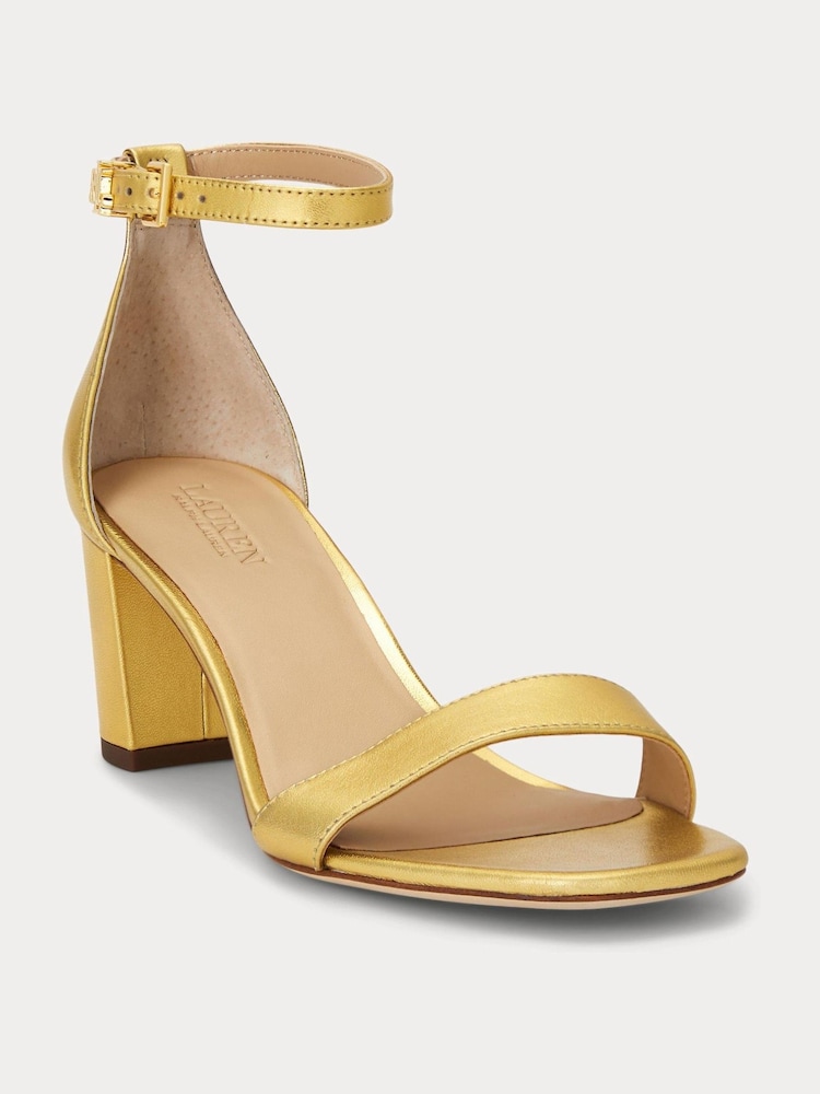 Lauren Ralph Lauren Logan Leather Heeled Sandals - Image 1 of 4