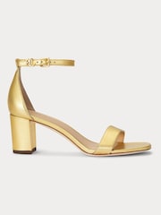 Lauren Ralph Lauren Logan Leather Heeled Sandals - Image 2 of 4