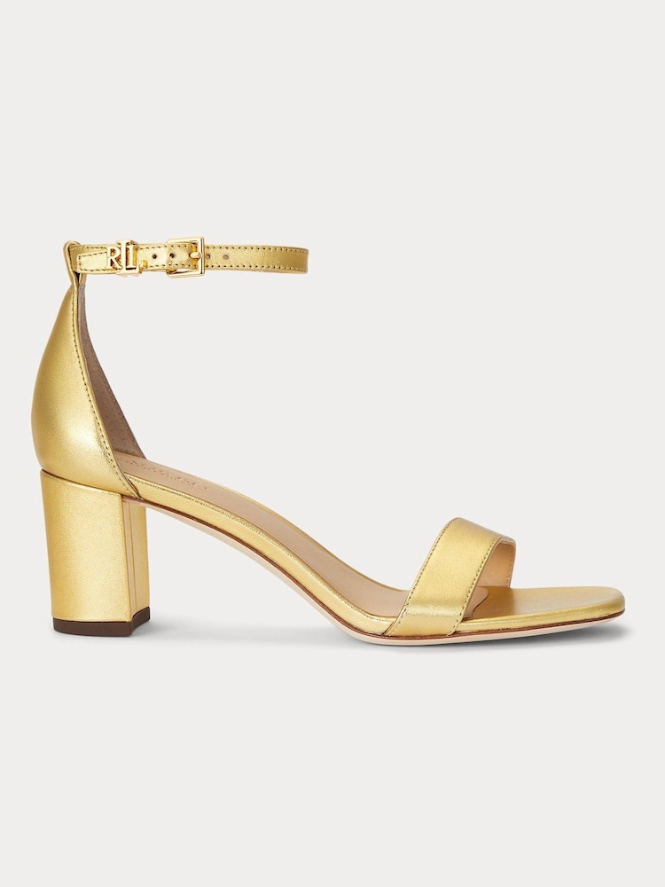 Lauren Ralph Lauren Logan Leather Heeled Sandals - Image 2 of 4