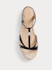 Lauren Ralph Lauren Black Payton Patent Leather Espadrilles - Image 4 of 4