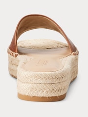 Lauren Ralph Lauren Tan Brown Polly Espadrille Sliders - Image 4 of 4